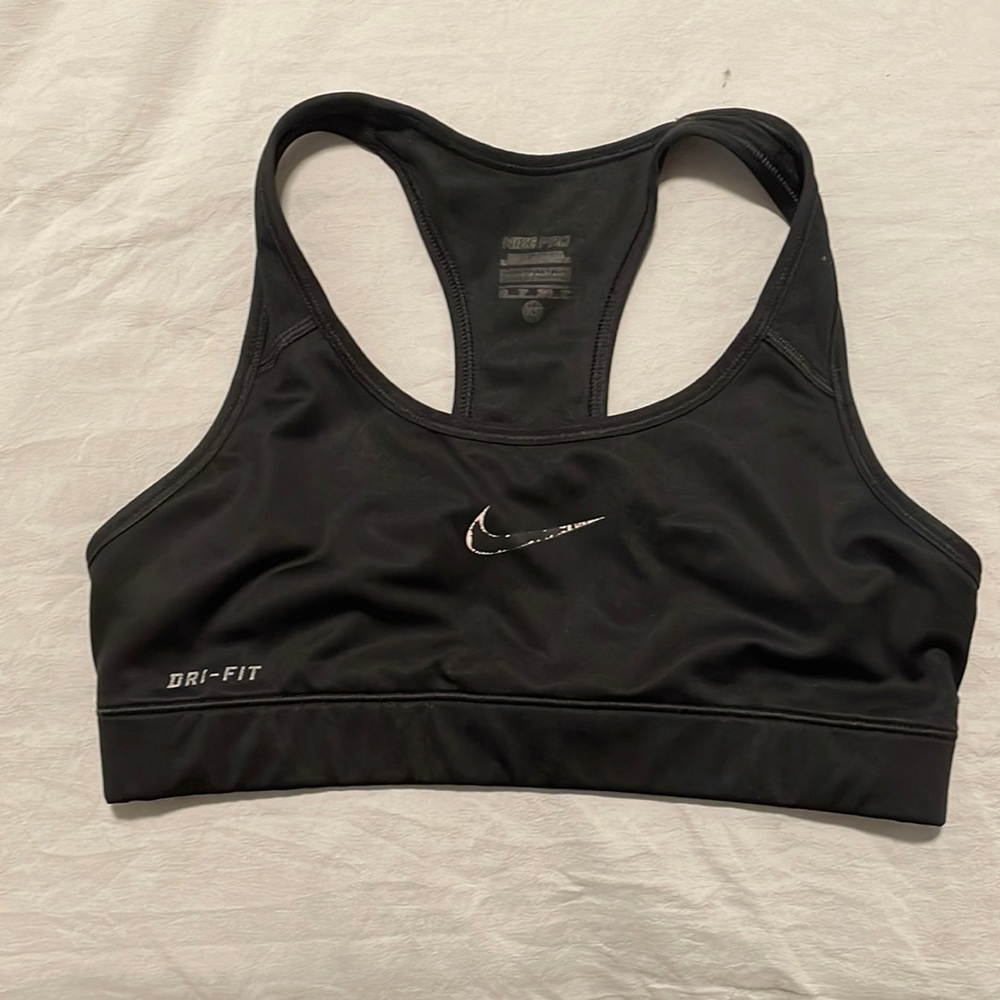 Nike Pro Fit Dri-Fit Black Racerback Sports Bra Size M